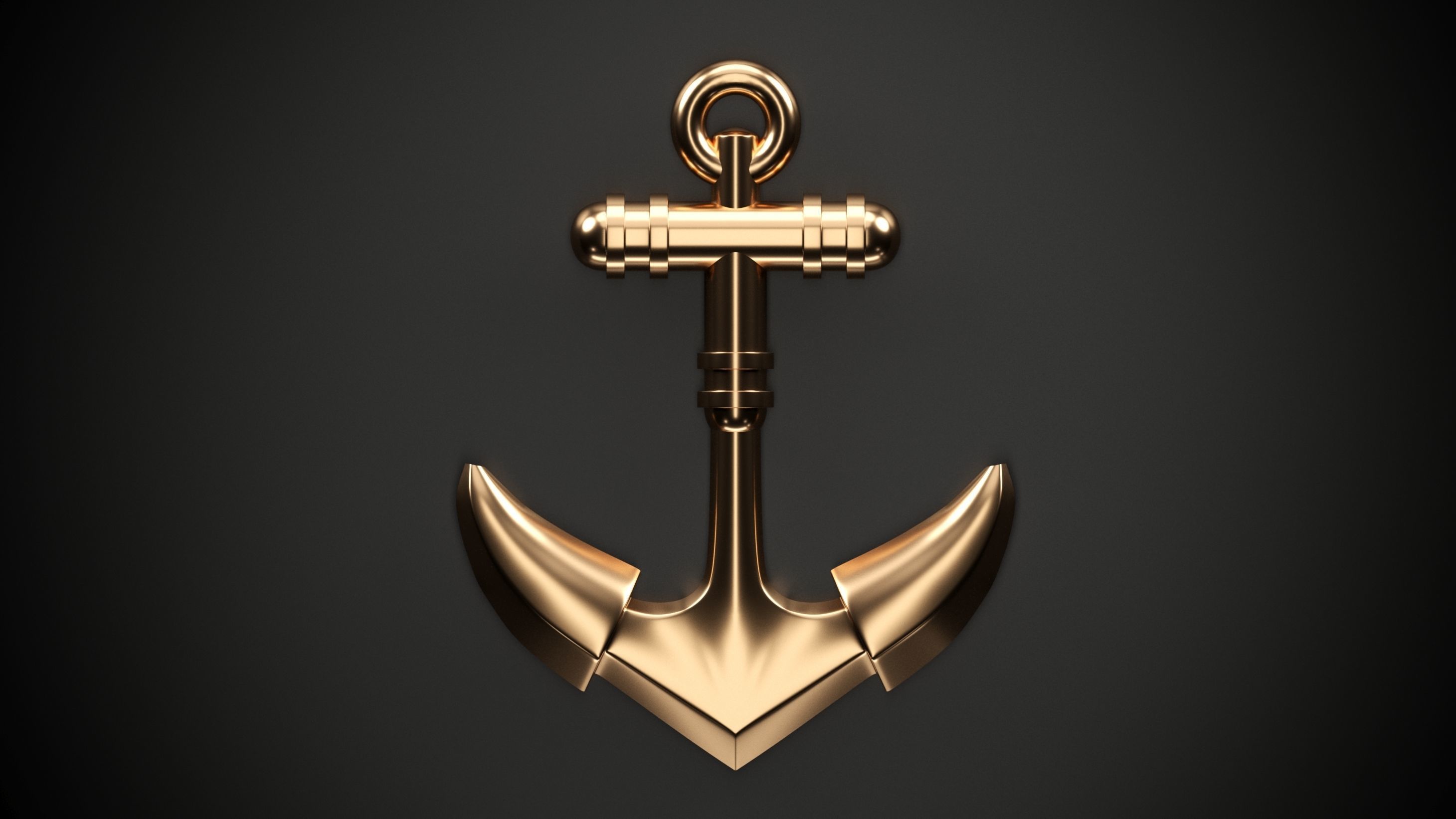 Anchor gold 3D model_3