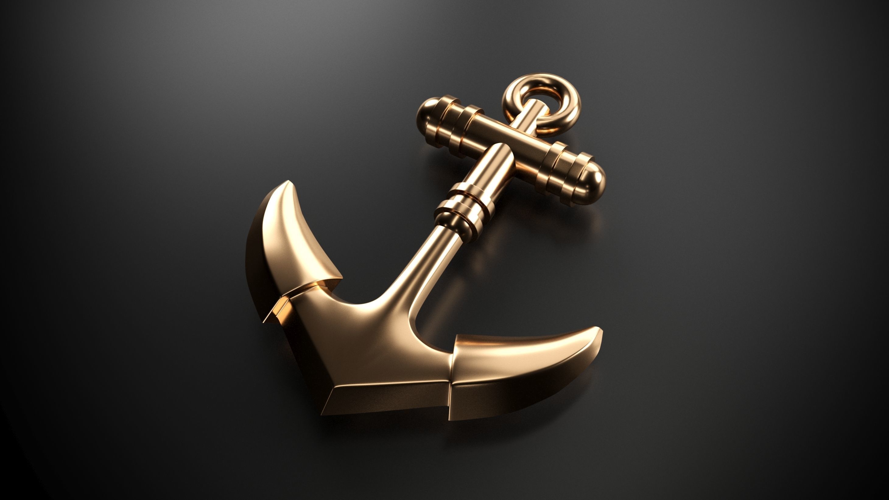 Anchor gold 3D model_1