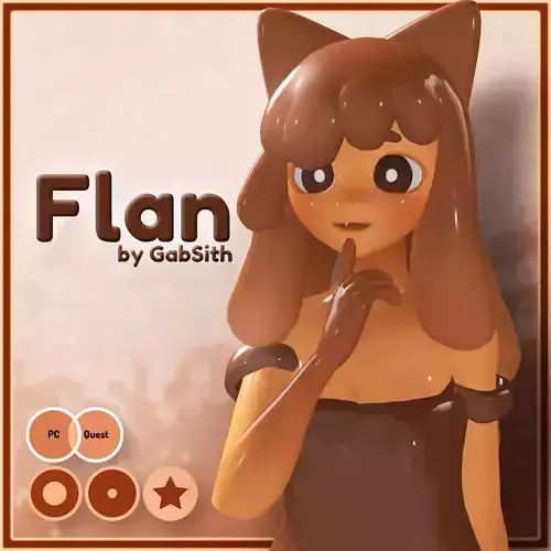 Flan - VRChat Avatar - Quest Compatible - Fallback plus Chibi