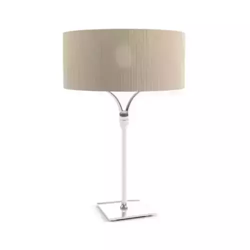 Lamp With Large Round Shade 3D model