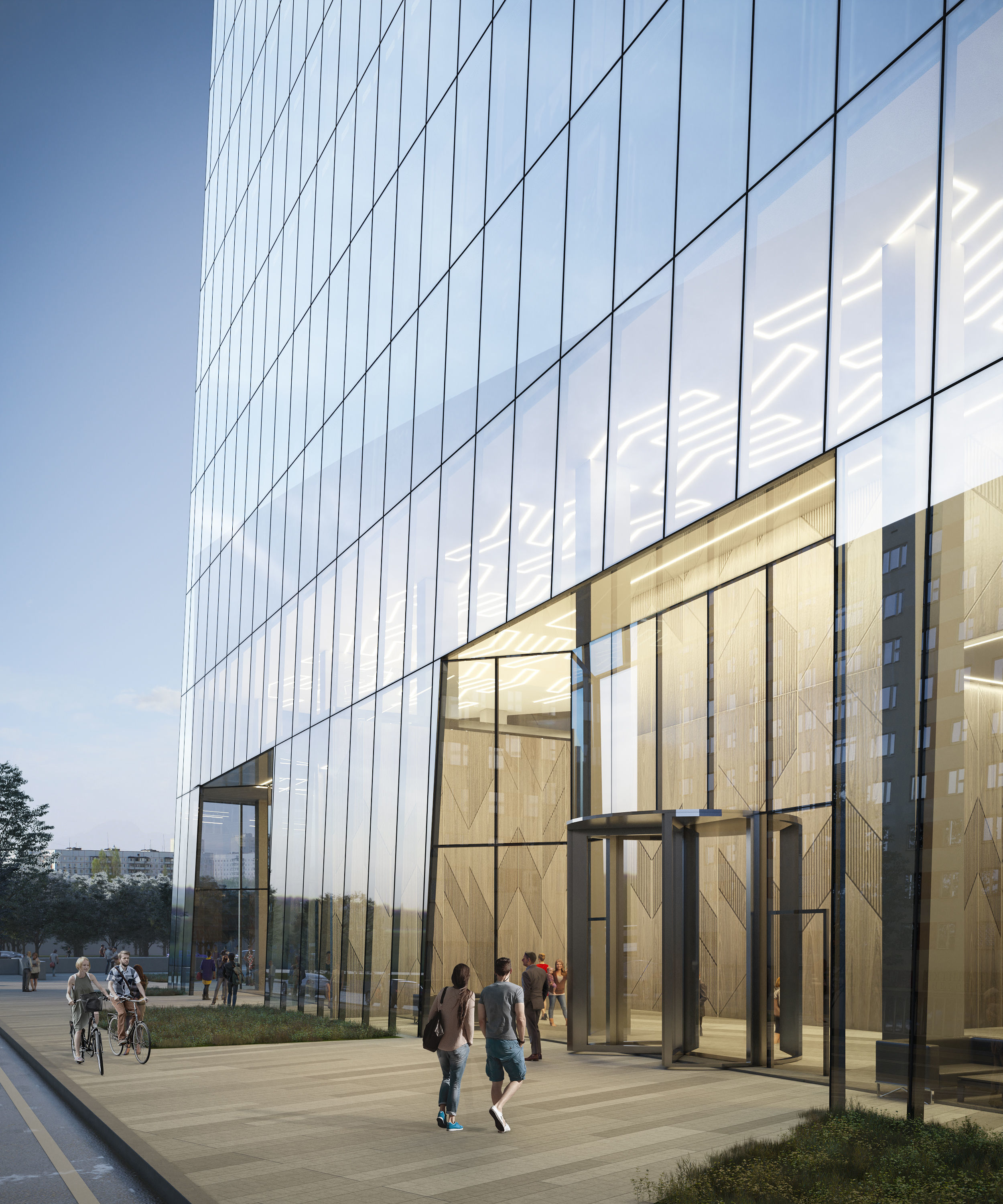 Skyscraper 3d model at night 3D model_4