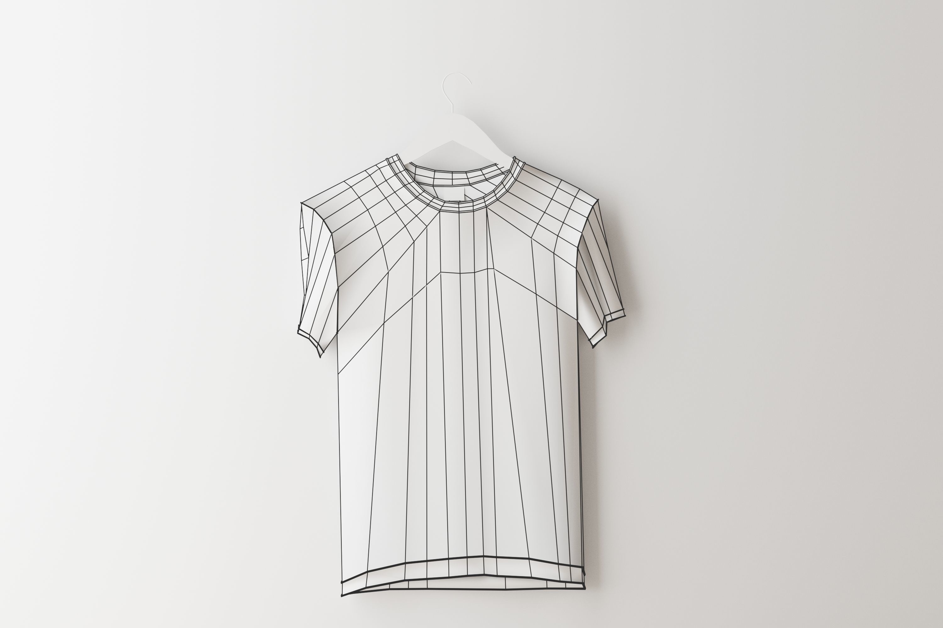T-shirt on Hanger  3D model_6