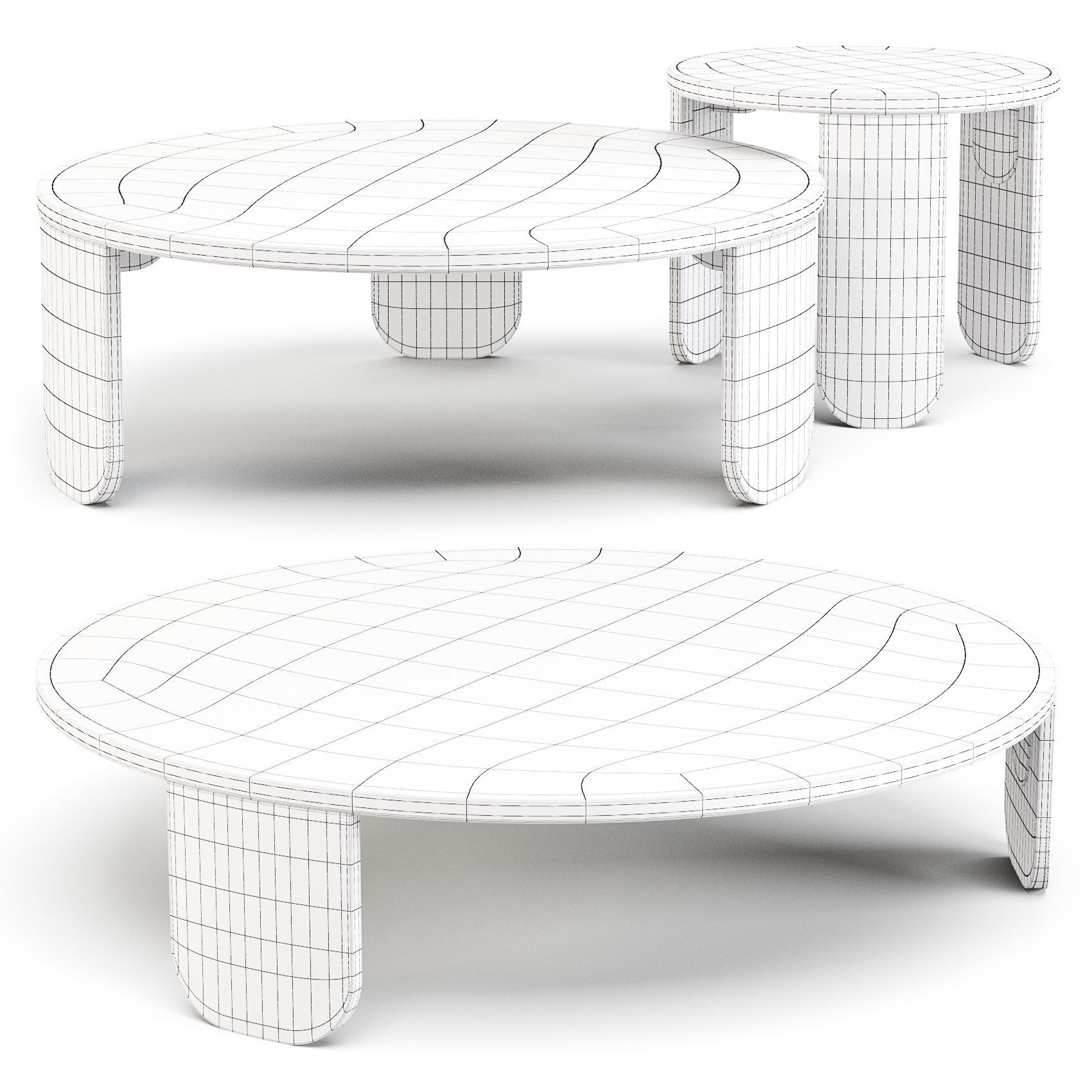 Gallotti and Radice Clemo - Coffee and Side Tables 3D model_1