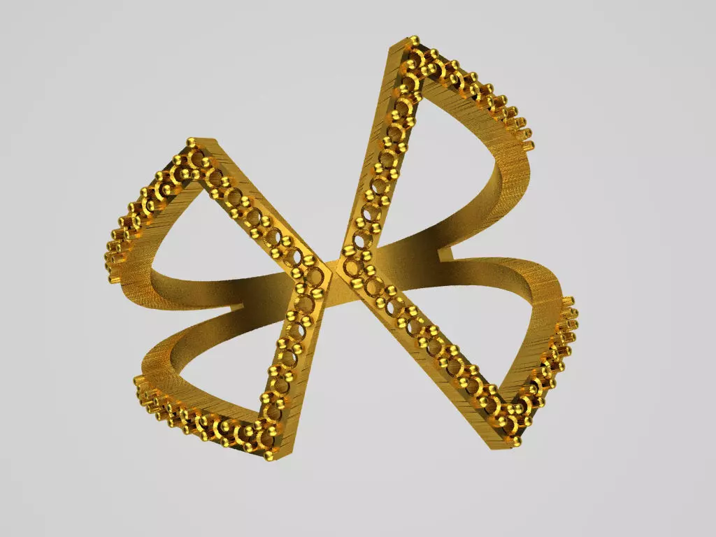 D016-TEL gold ring with diamonds 3D print model_0