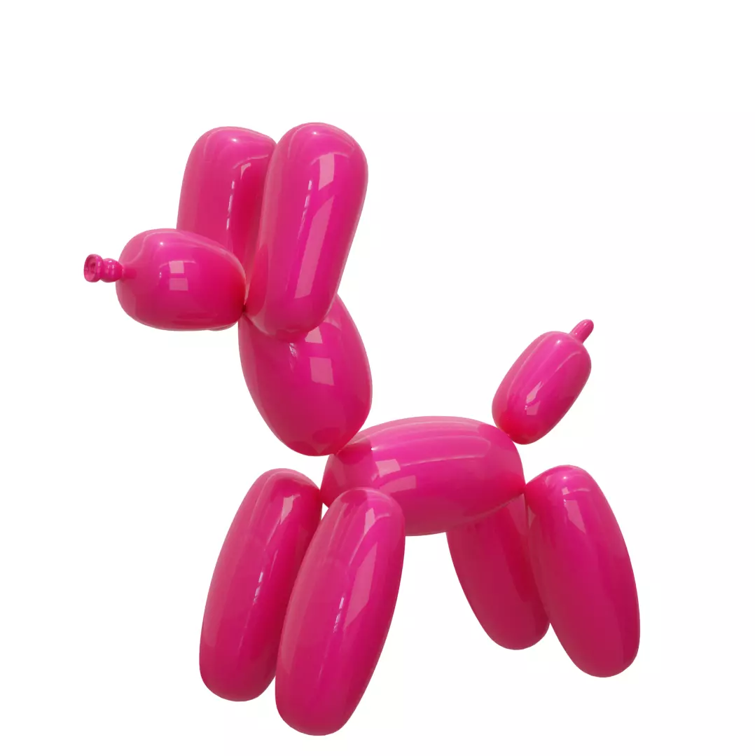 Doggo balloon dog Free low-poly 3D model