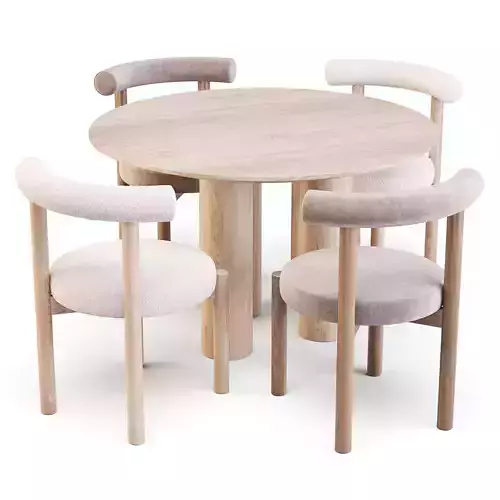 Lulu and Georgia Dame Chair and Mojave Table - Dining Set
