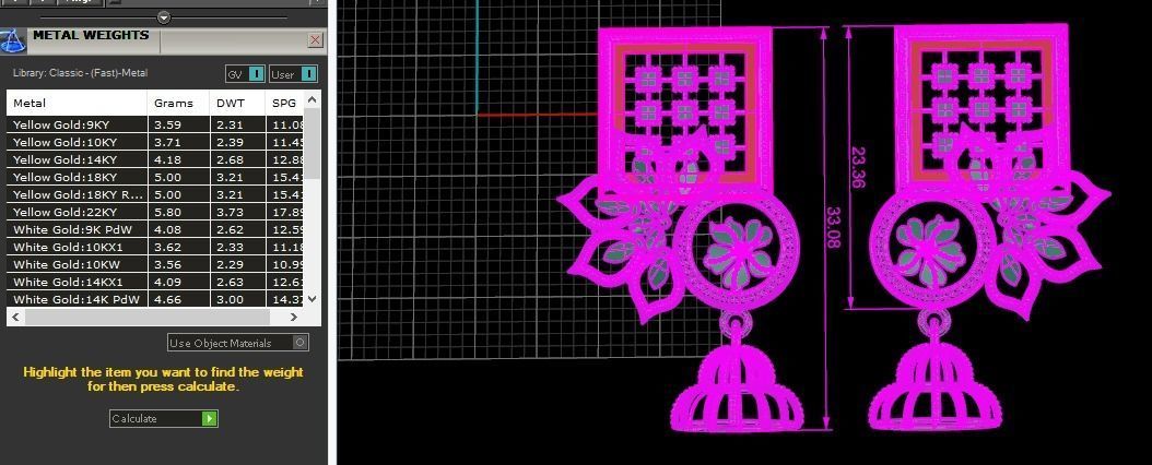 Beautiful  Plain indian Style Locket set Pendant 3D print model_11