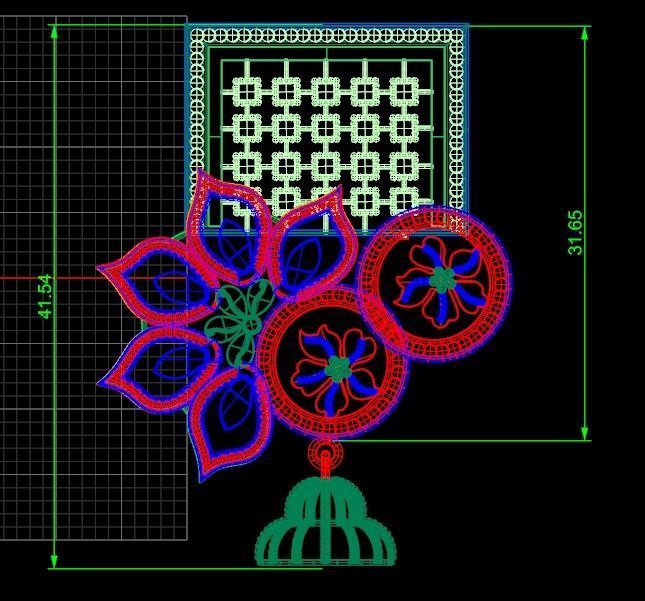 Beautiful  Plain indian Style Locket set Pendant 3D print model_14