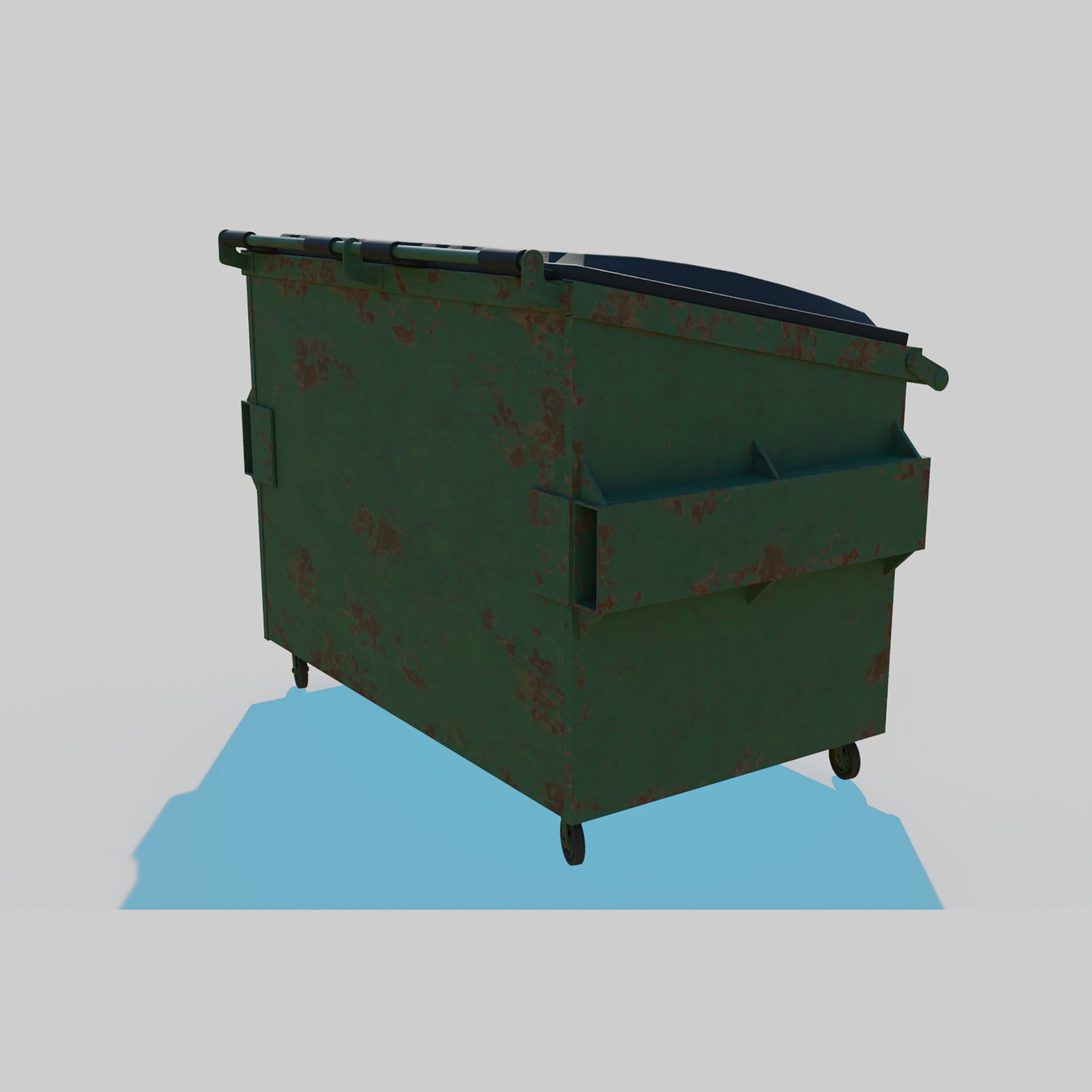 Cyberpunk Garbage Dumpster 3D model_6