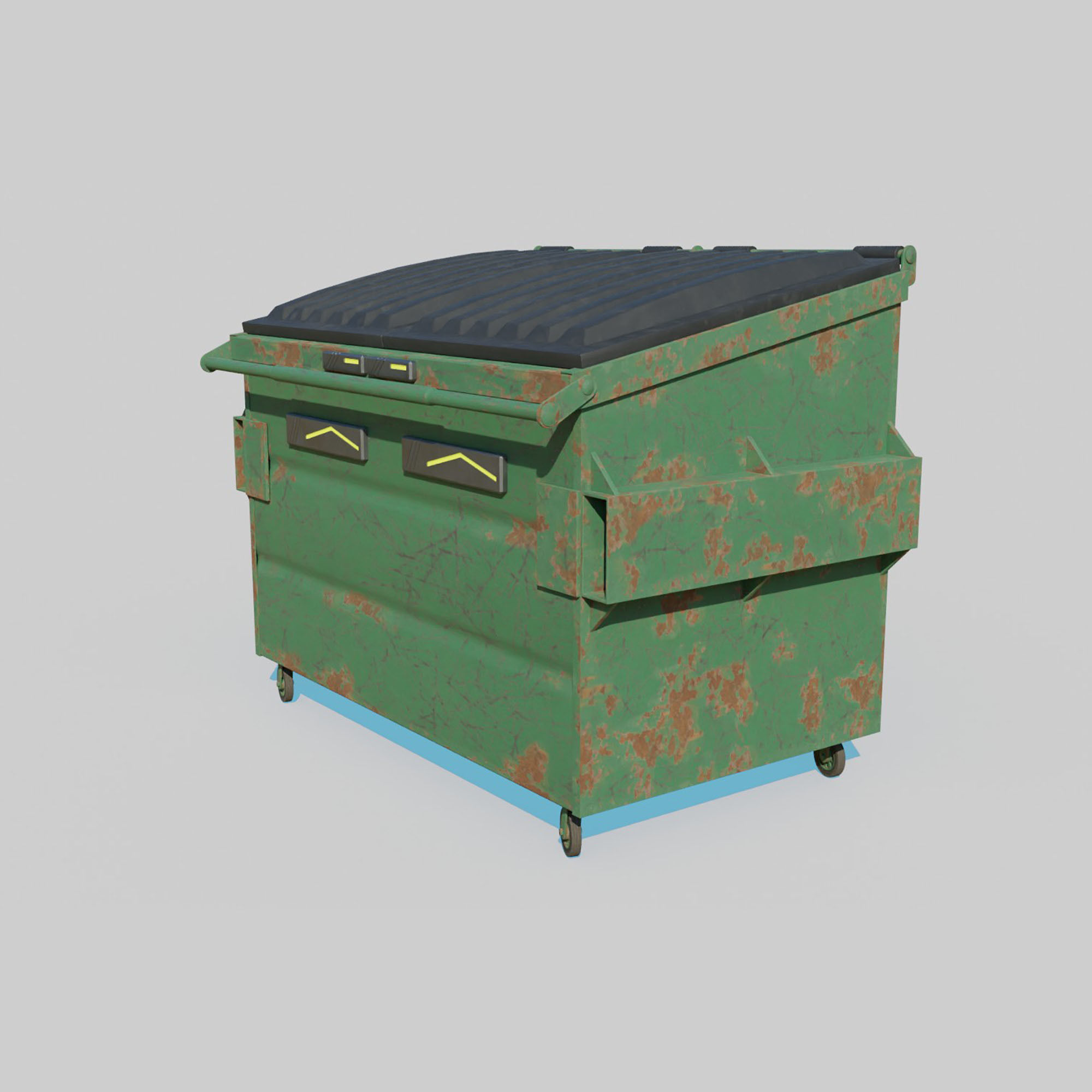 Cyberpunk Garbage Dumpster 3D model_2