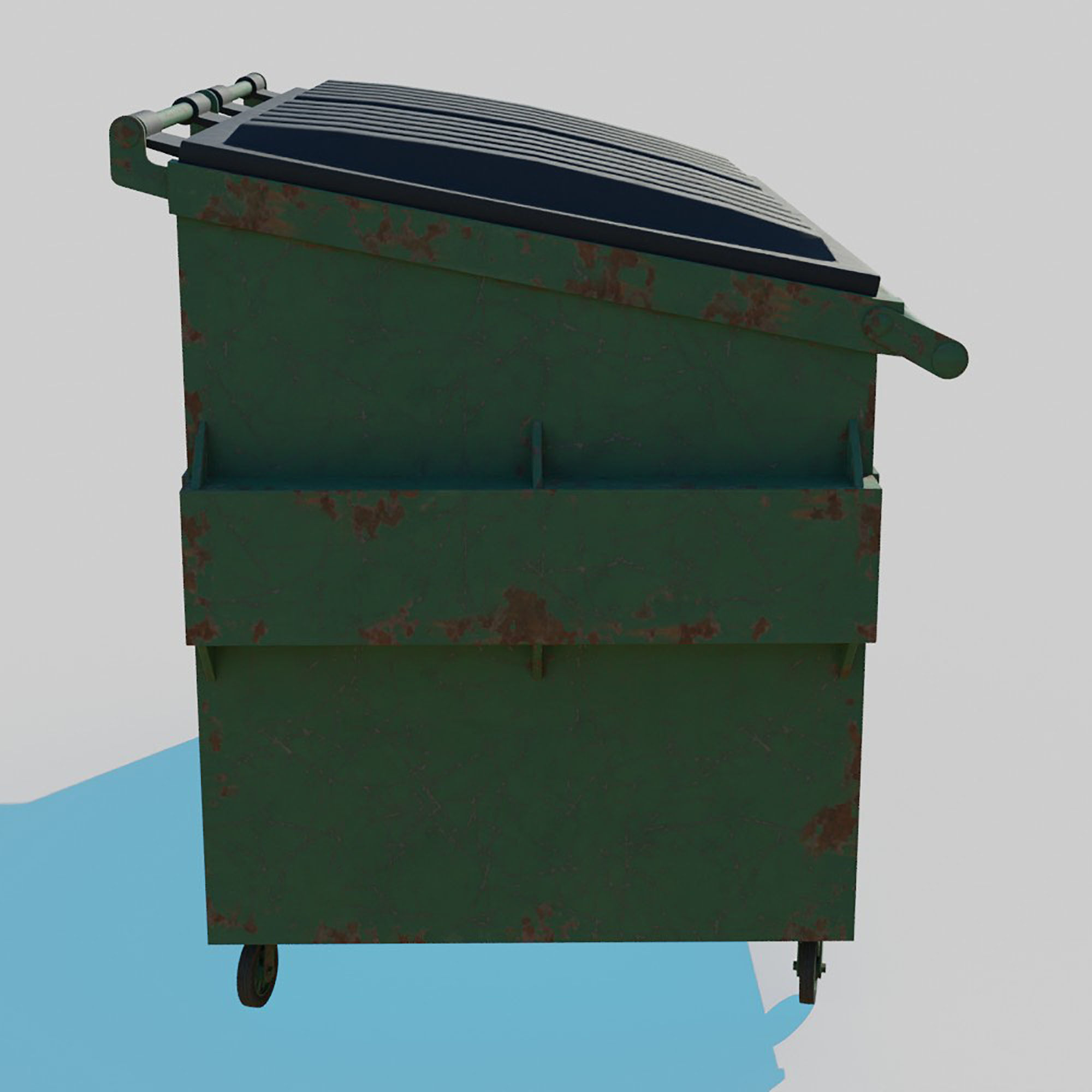 Cyberpunk Garbage Dumpster 3D model_7