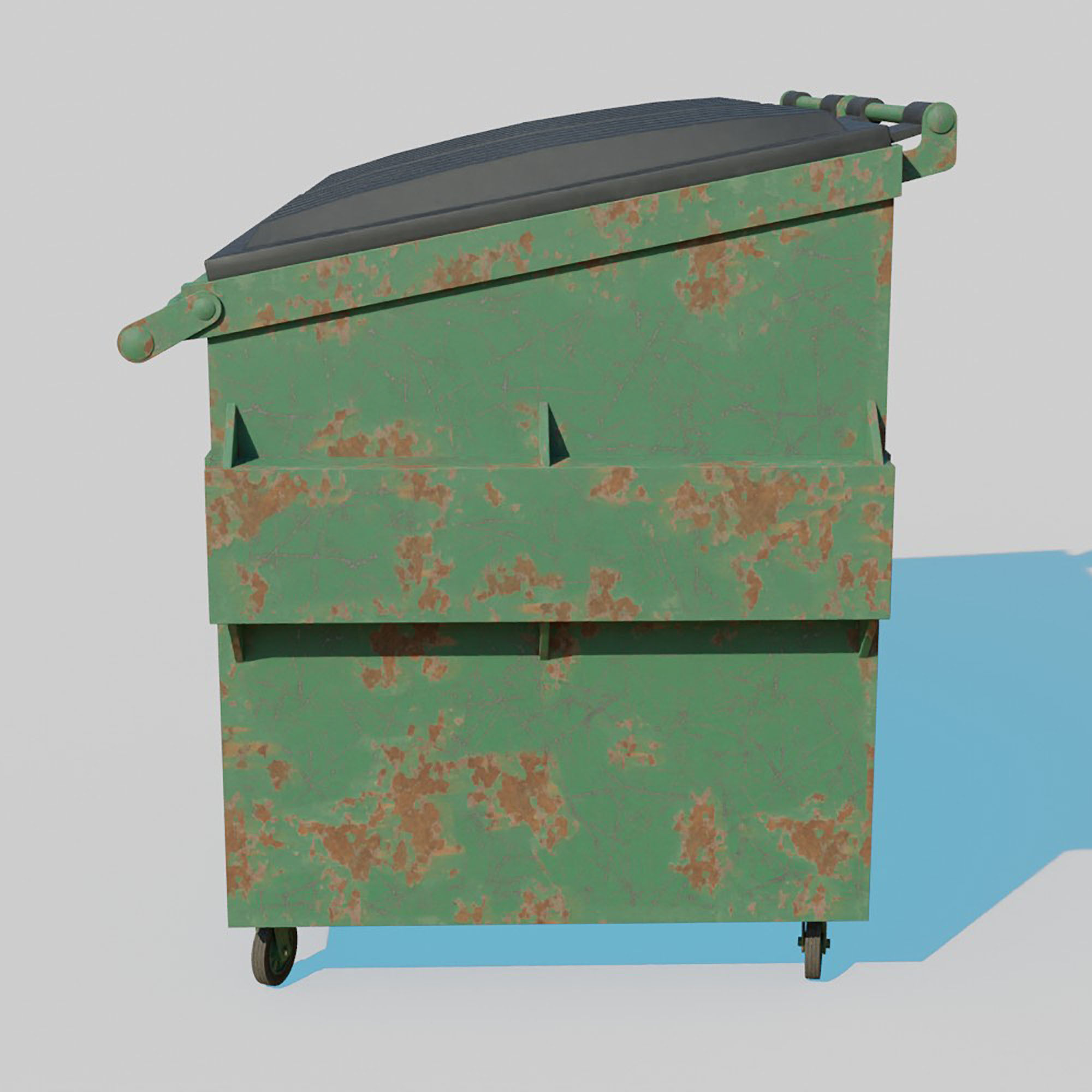 Cyberpunk Garbage Dumpster 3D model_3