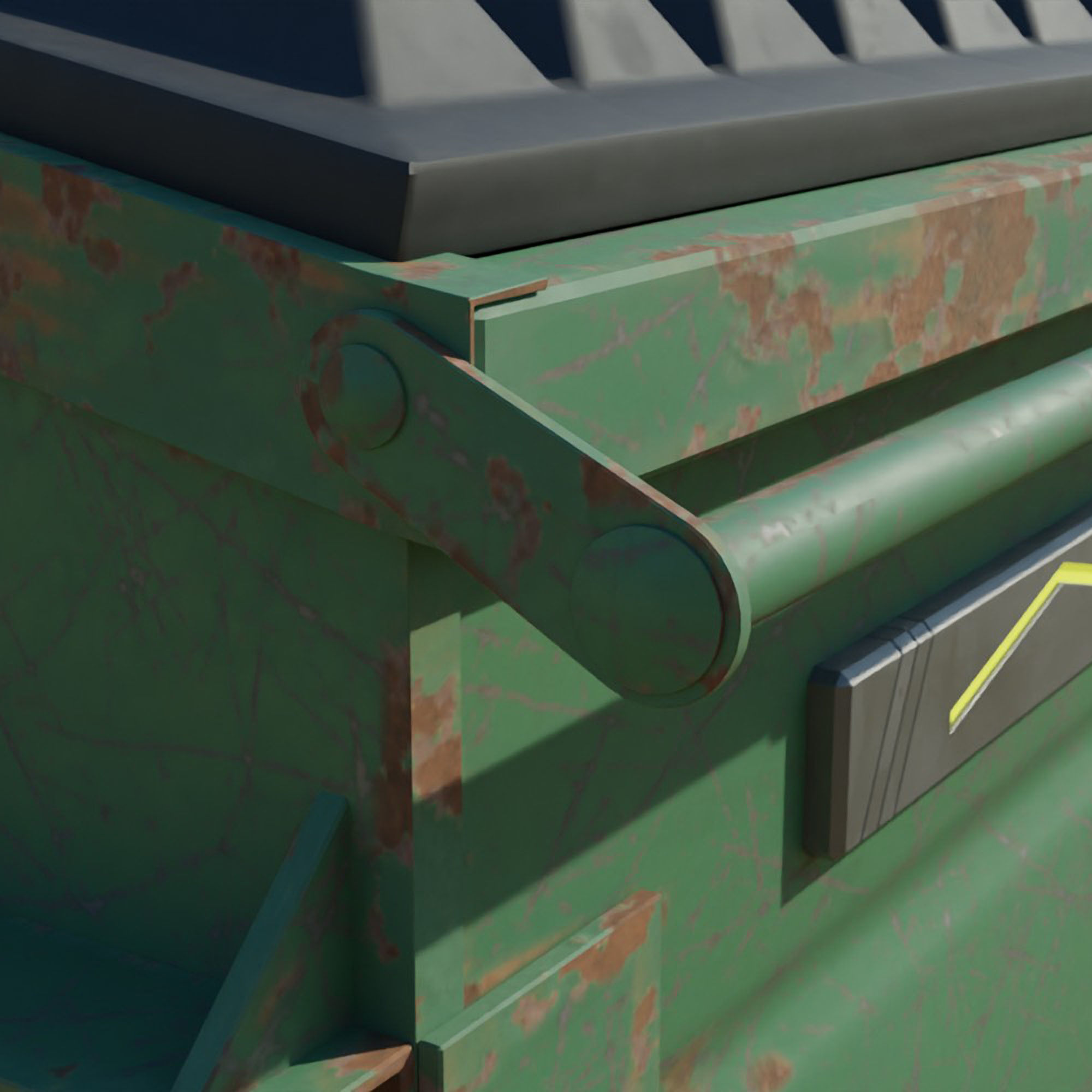 Cyberpunk Garbage Dumpster 3D model_10