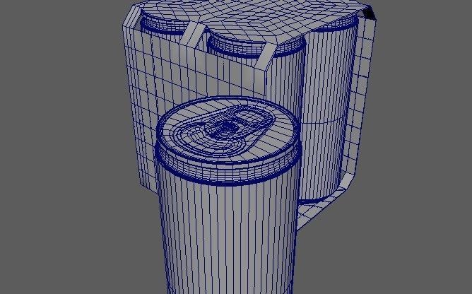 Beverage Branding Package No12 4Pack Low-poly 3D model_5