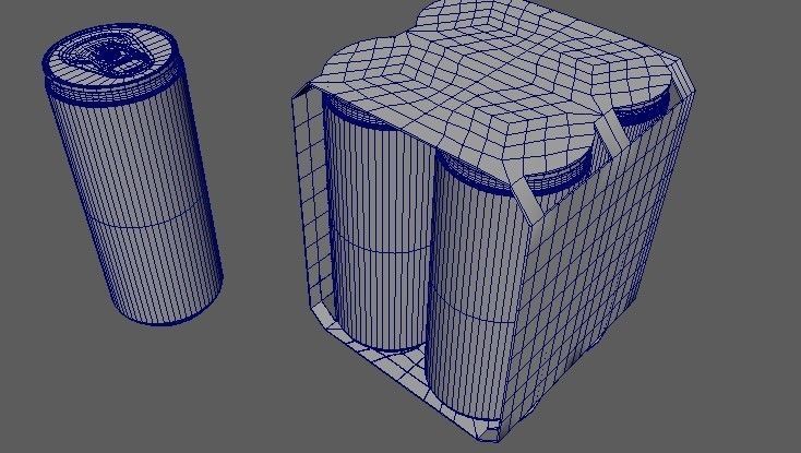 Beverage Branding Package No12 4Pack Low-poly 3D model_4