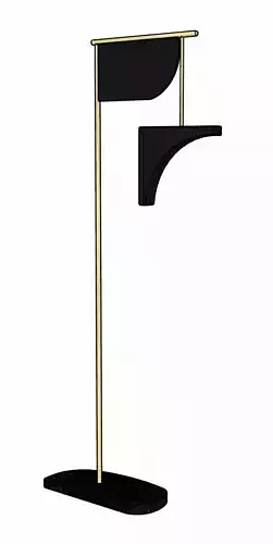 Opposite Floor Lamp Silver Portoro by Greenapple 3D model