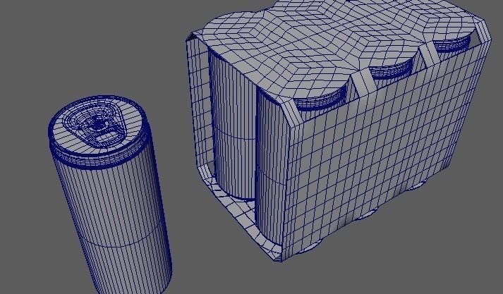 Beverage Branding Package No12 6Pack Low-poly 3D model_5