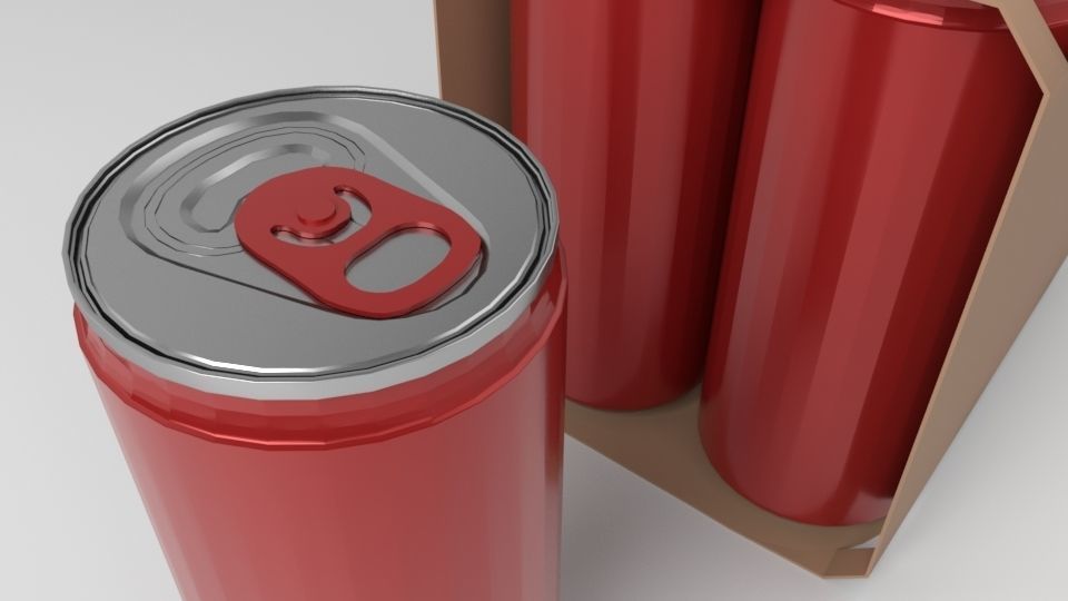 Beverage Branding Package No12 6Pack Low-poly 3D model_1