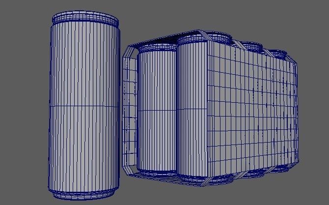 Beverage Branding Package No12 6Pack Low-poly 3D model_4