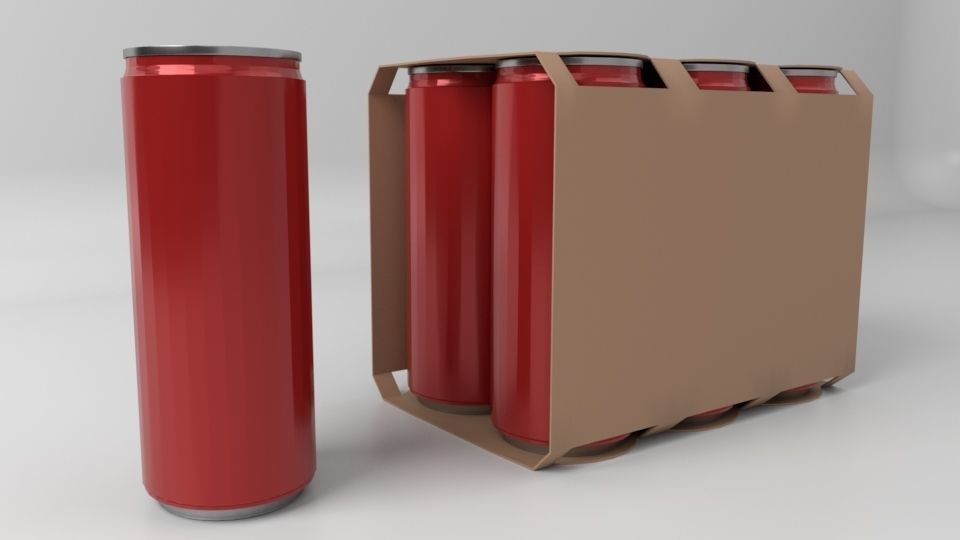 Beverage Branding Package No12 6Pack Low-poly 3D model_2