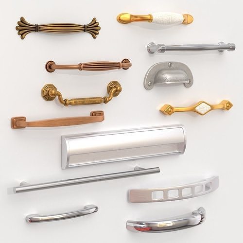 Cabinet handles set 3D model