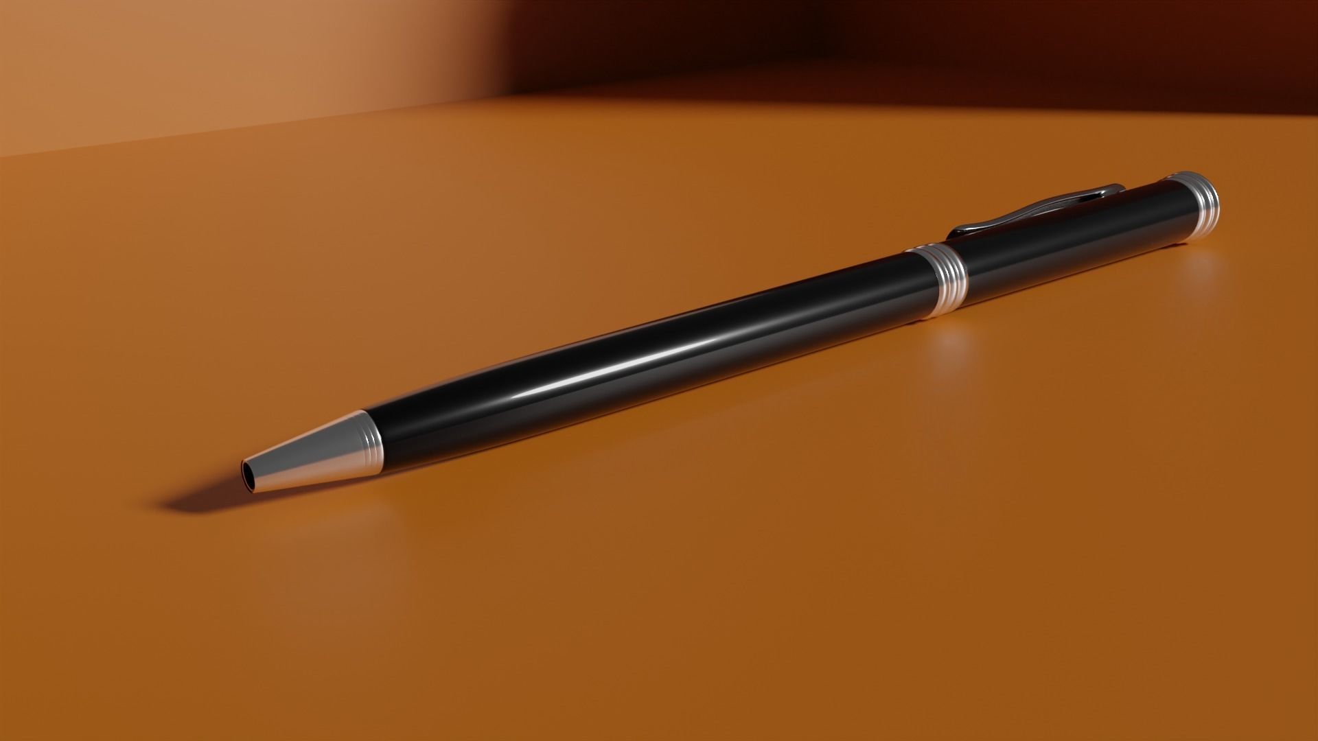 The Pen Low-poly 3D model_1