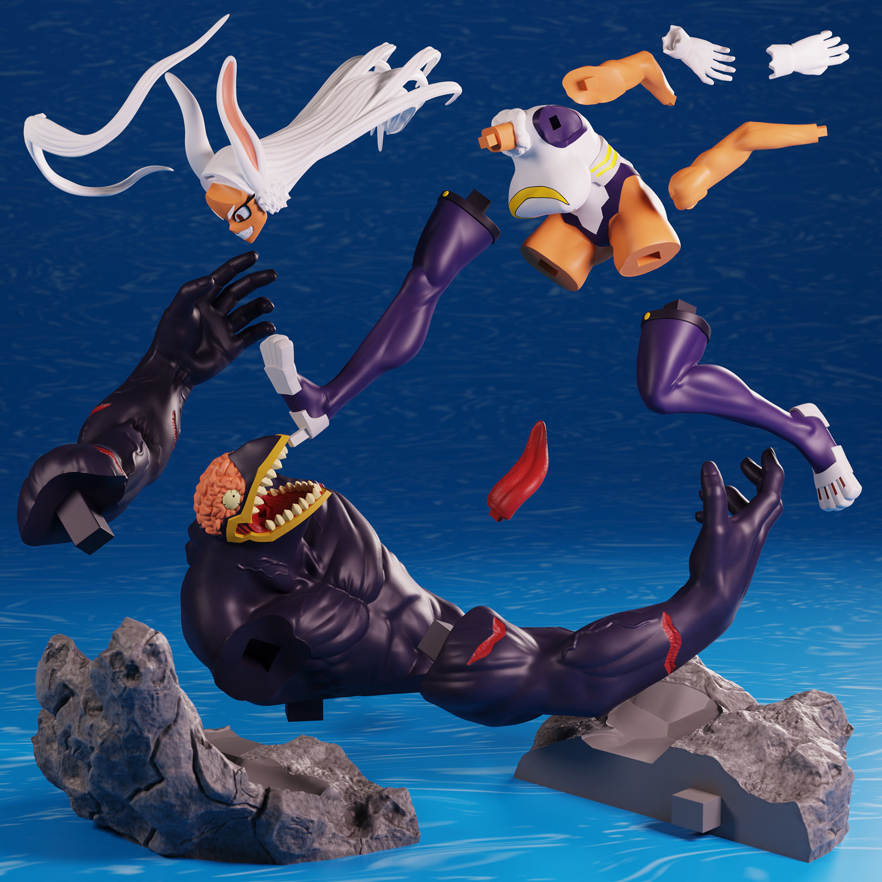 My Hero Academia Mirko Figure 3D print model_10