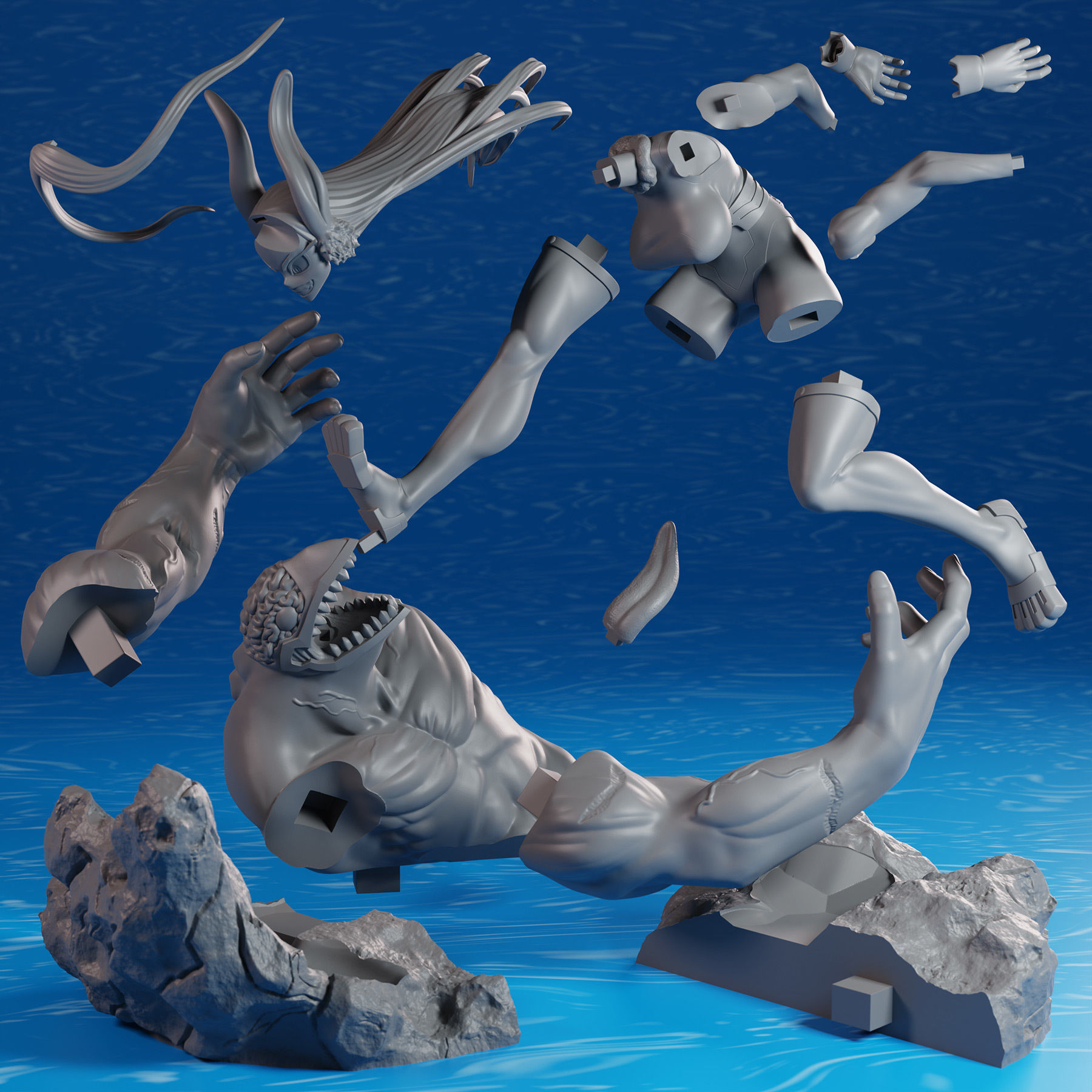 My Hero Academia Mirko Figure 3D print model_11