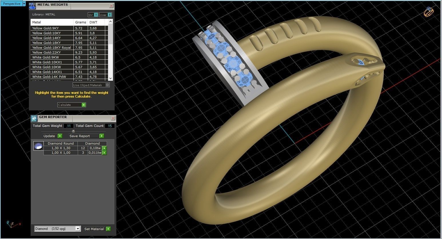 Women ring 3D print model_8