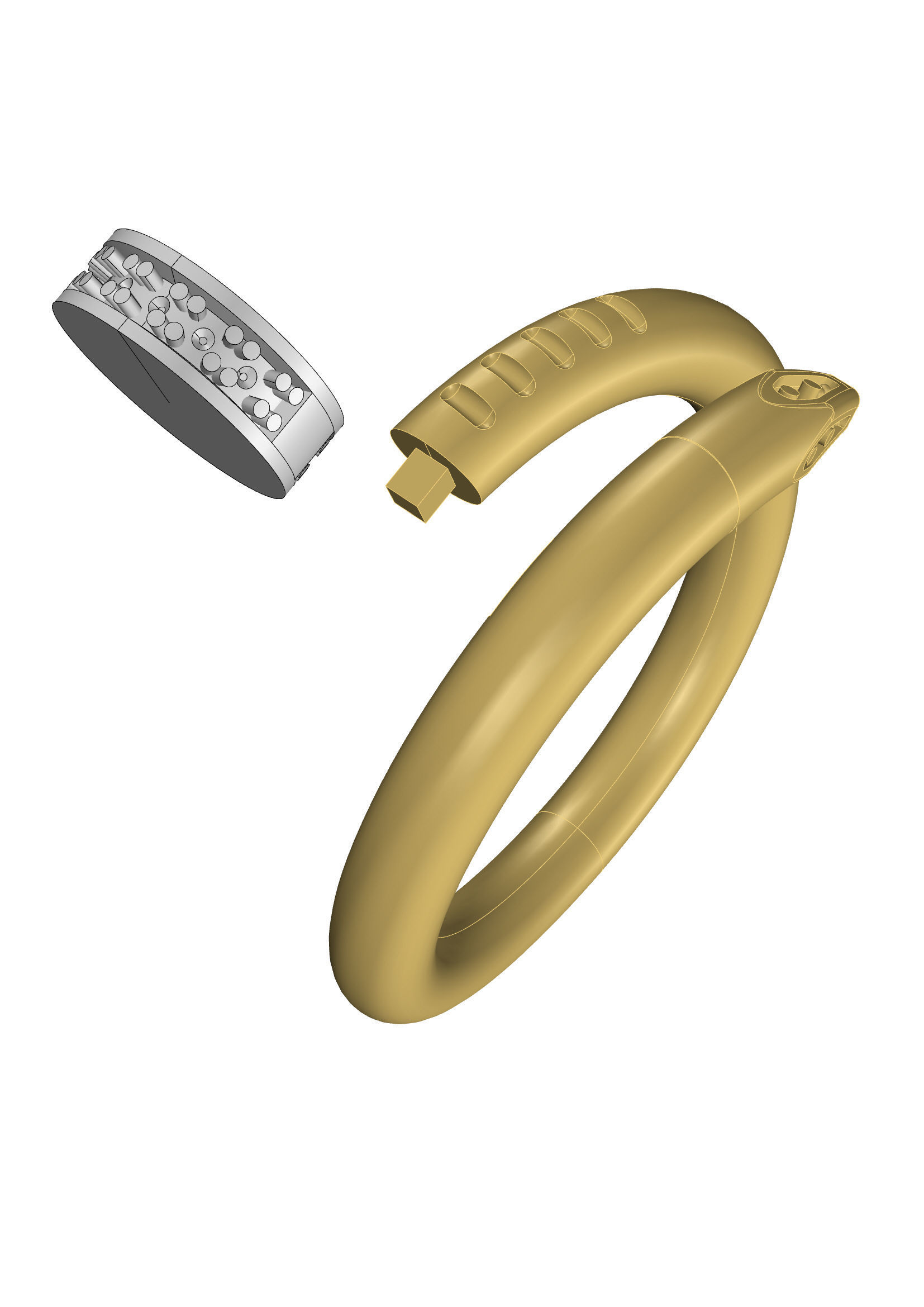 Women ring 3D print model_6