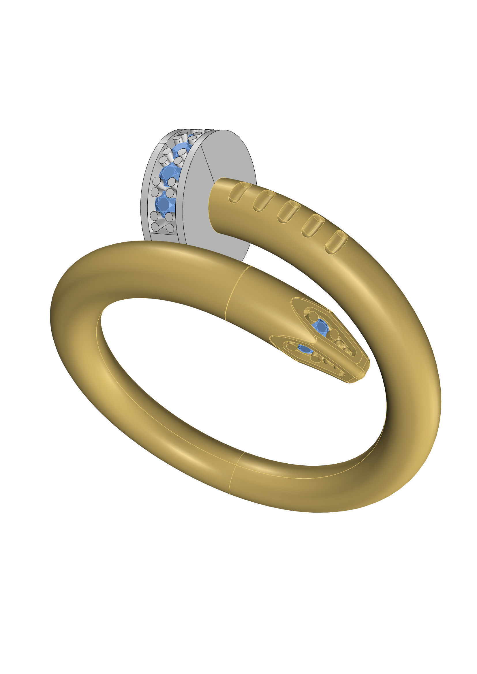 Women ring 3D print model_11