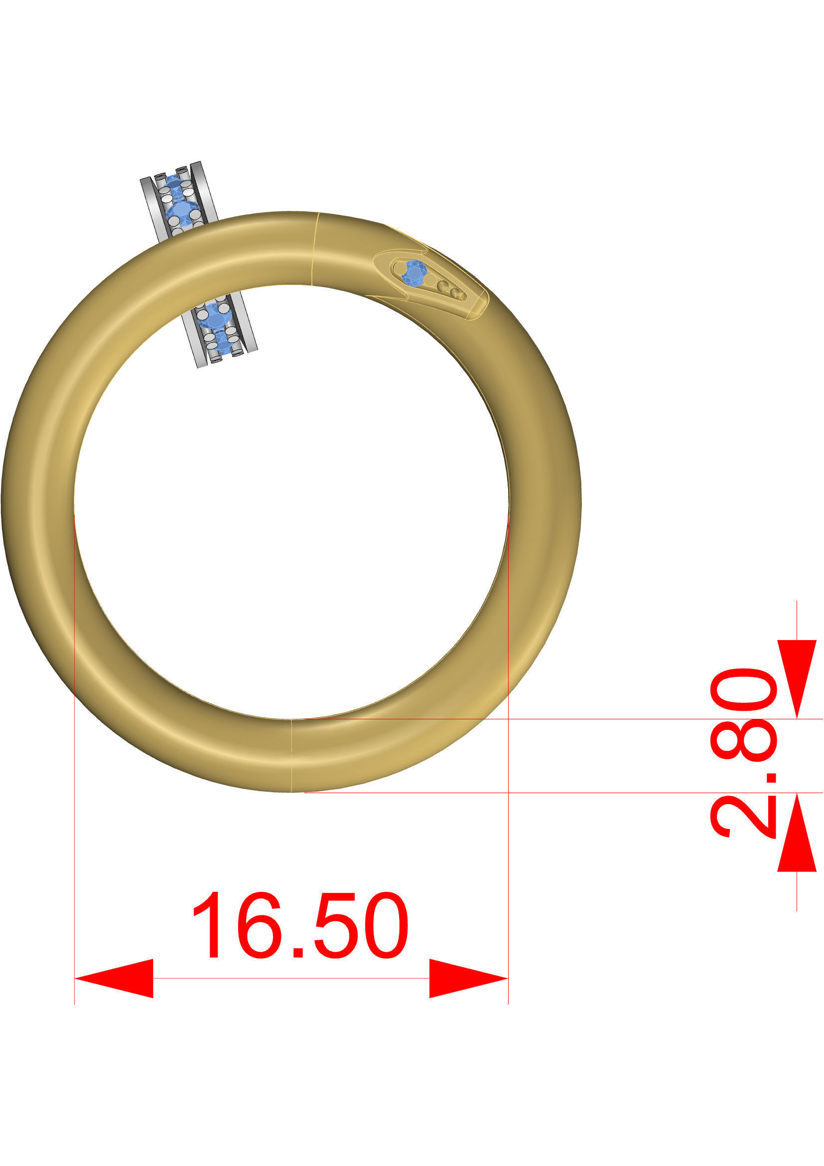 Women ring 3D print model_13