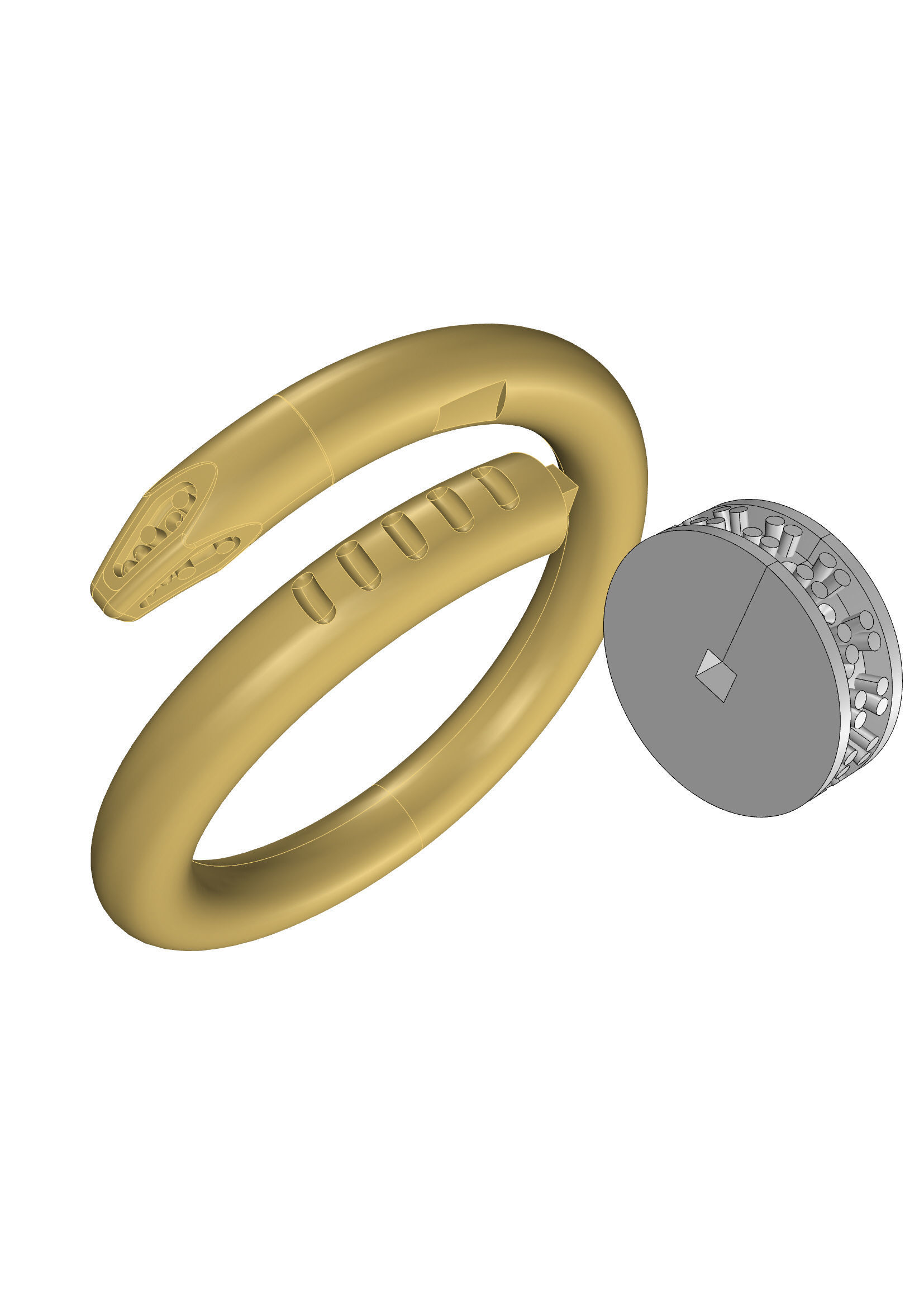 Women ring 3D print model_16