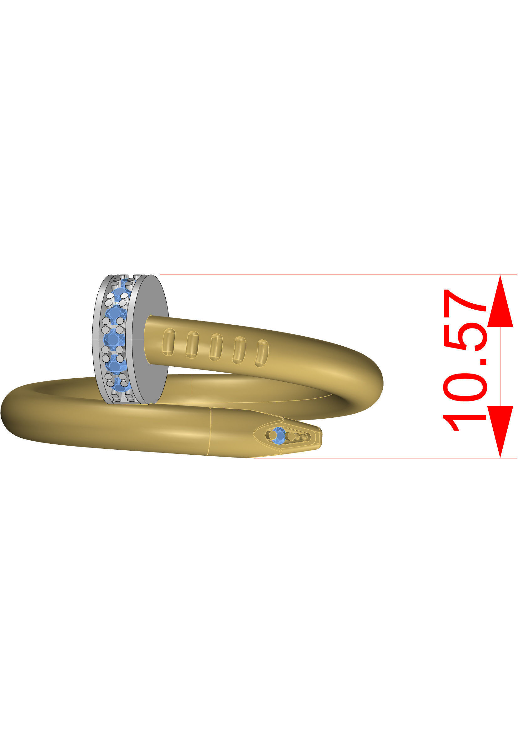 Women ring 3D print model_5
