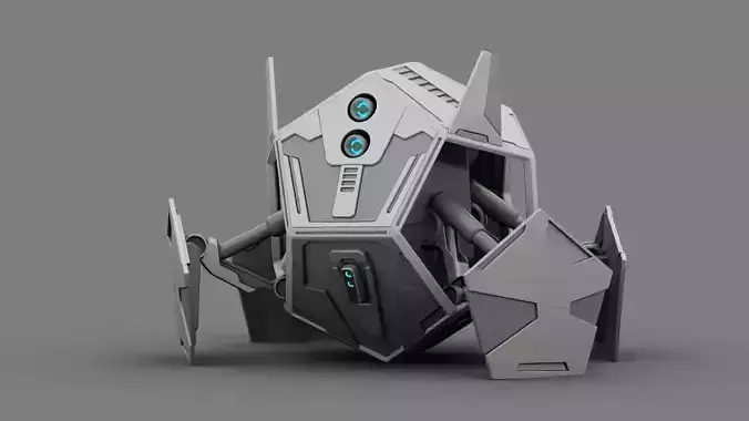 Spy robot  rigged- animated character