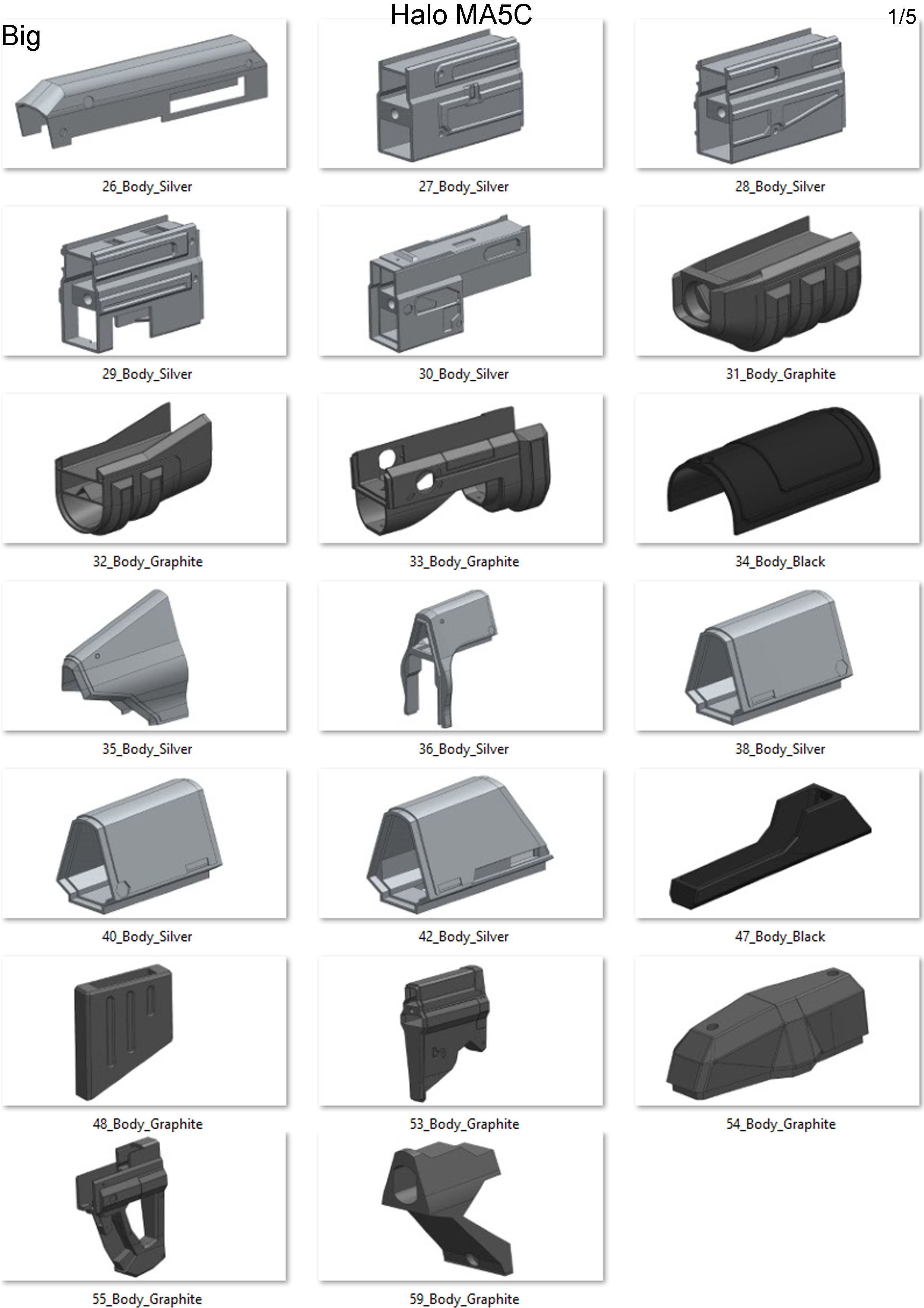 MA5c Cannon - Halo - Printable 3d model - STL 3D print model_14