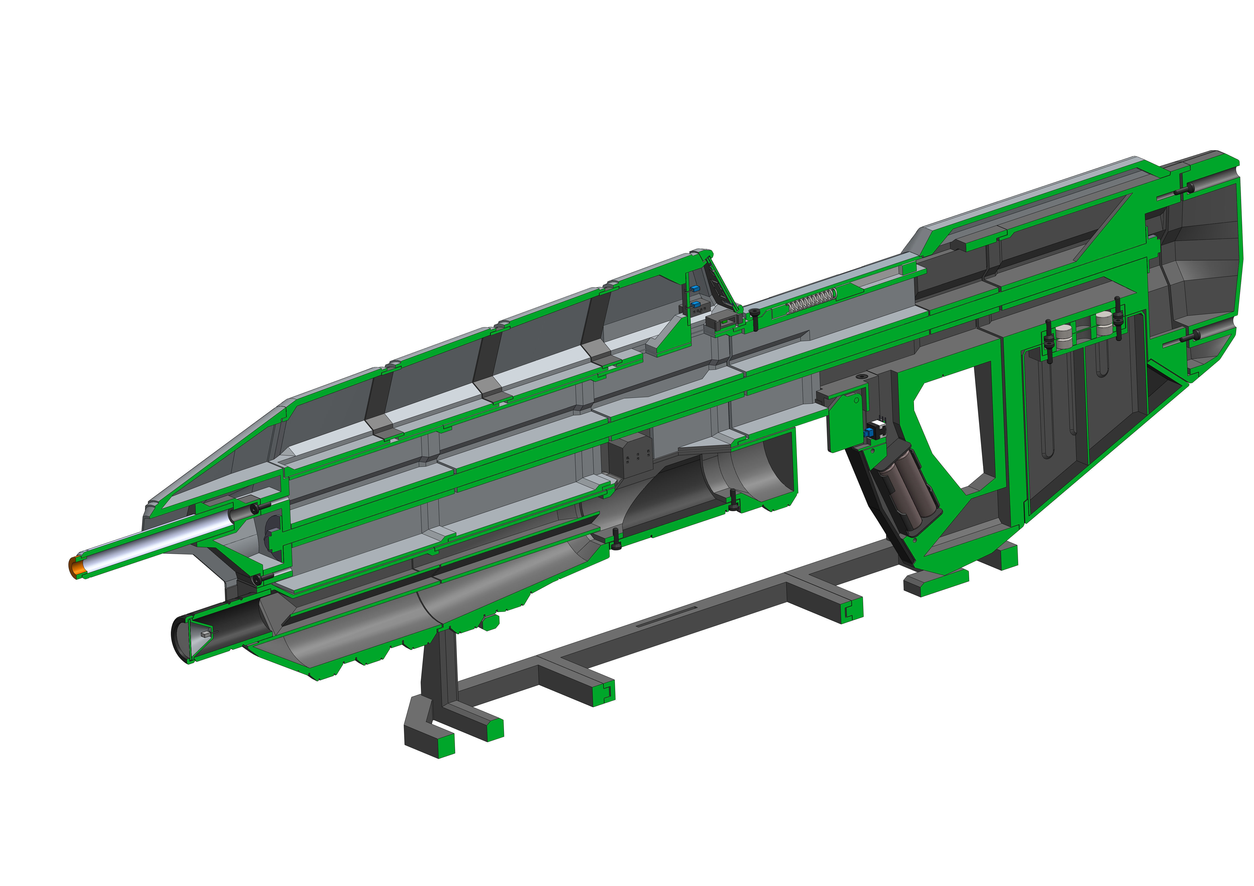 MA5c Cannon - Halo - Printable 3d model - STL 3D print model_17