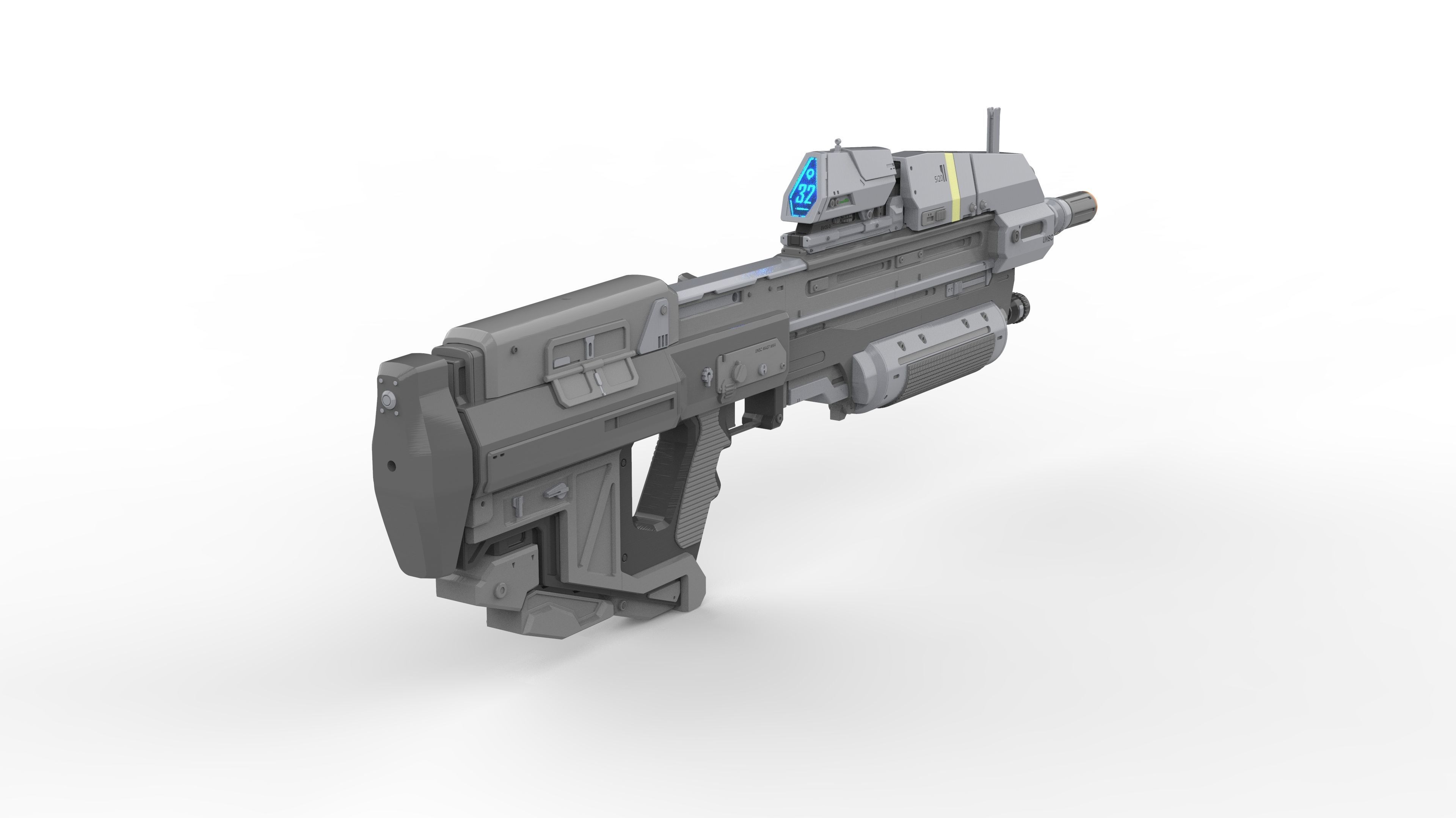 MA37 Cannon - Halo - Printable 3d model - STL 3D print model_7