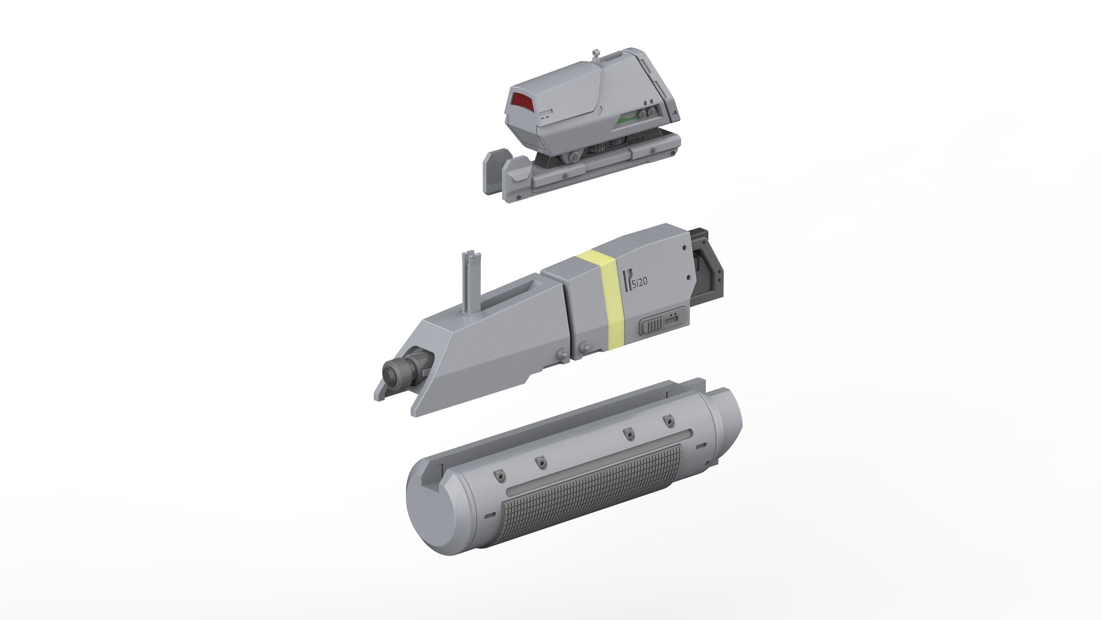 MA37 Cannon - Halo - Printable 3d model - STL 3D print model_17