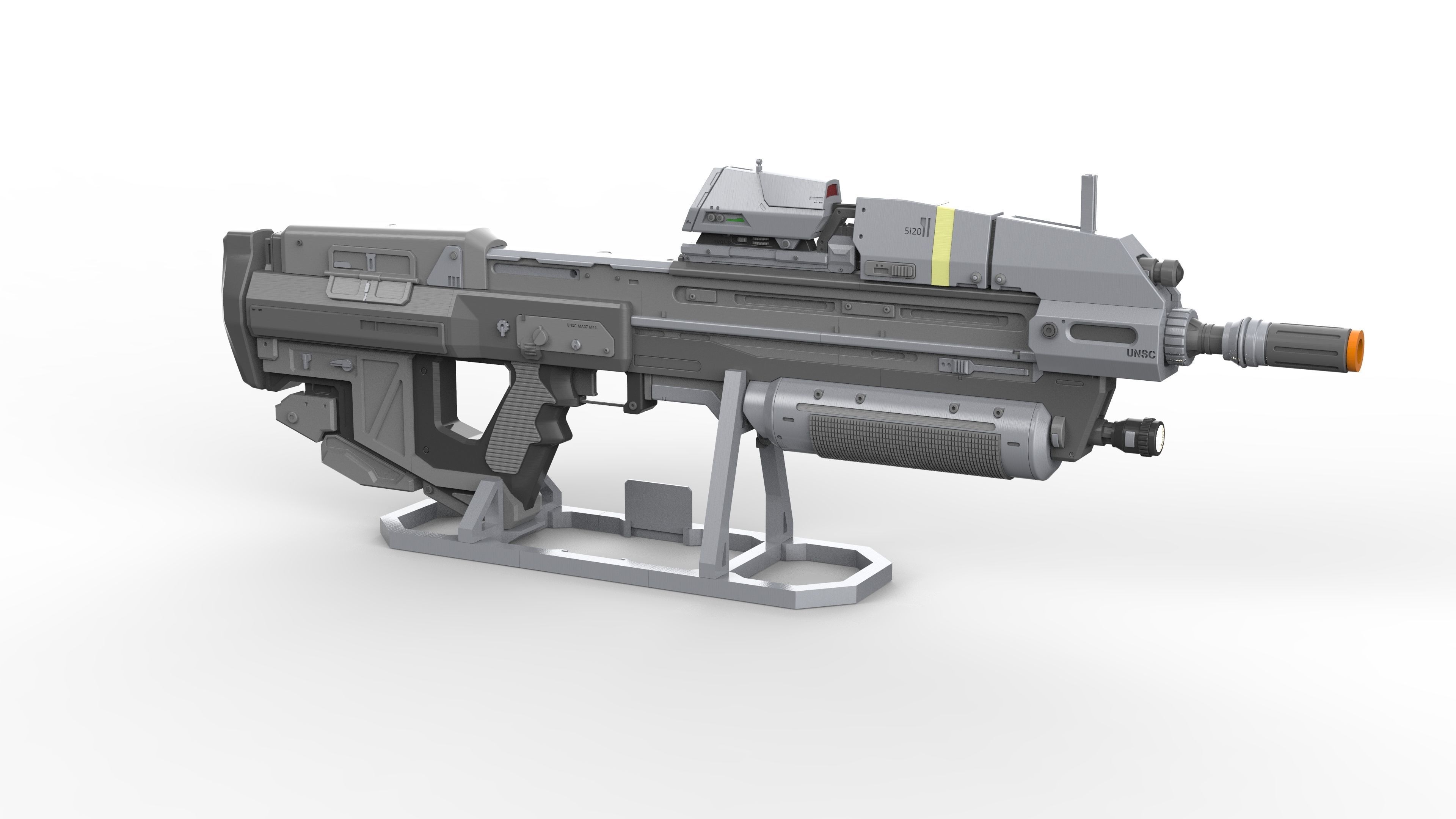 MA37 Cannon - Halo - Printable 3d model - STL 3D print model_10