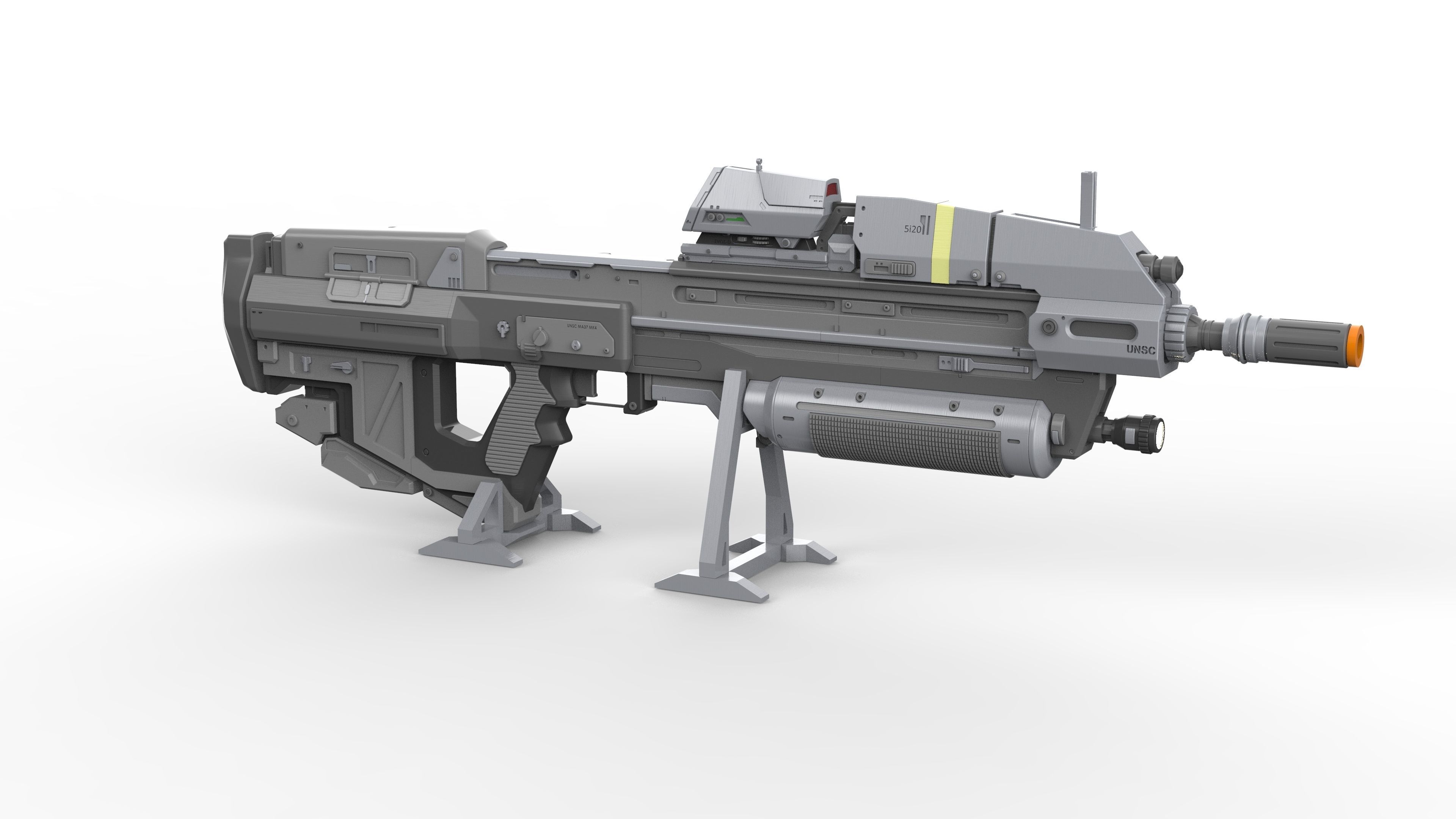 MA37 Cannon - Halo - Printable 3d model - STL 3D print model_11