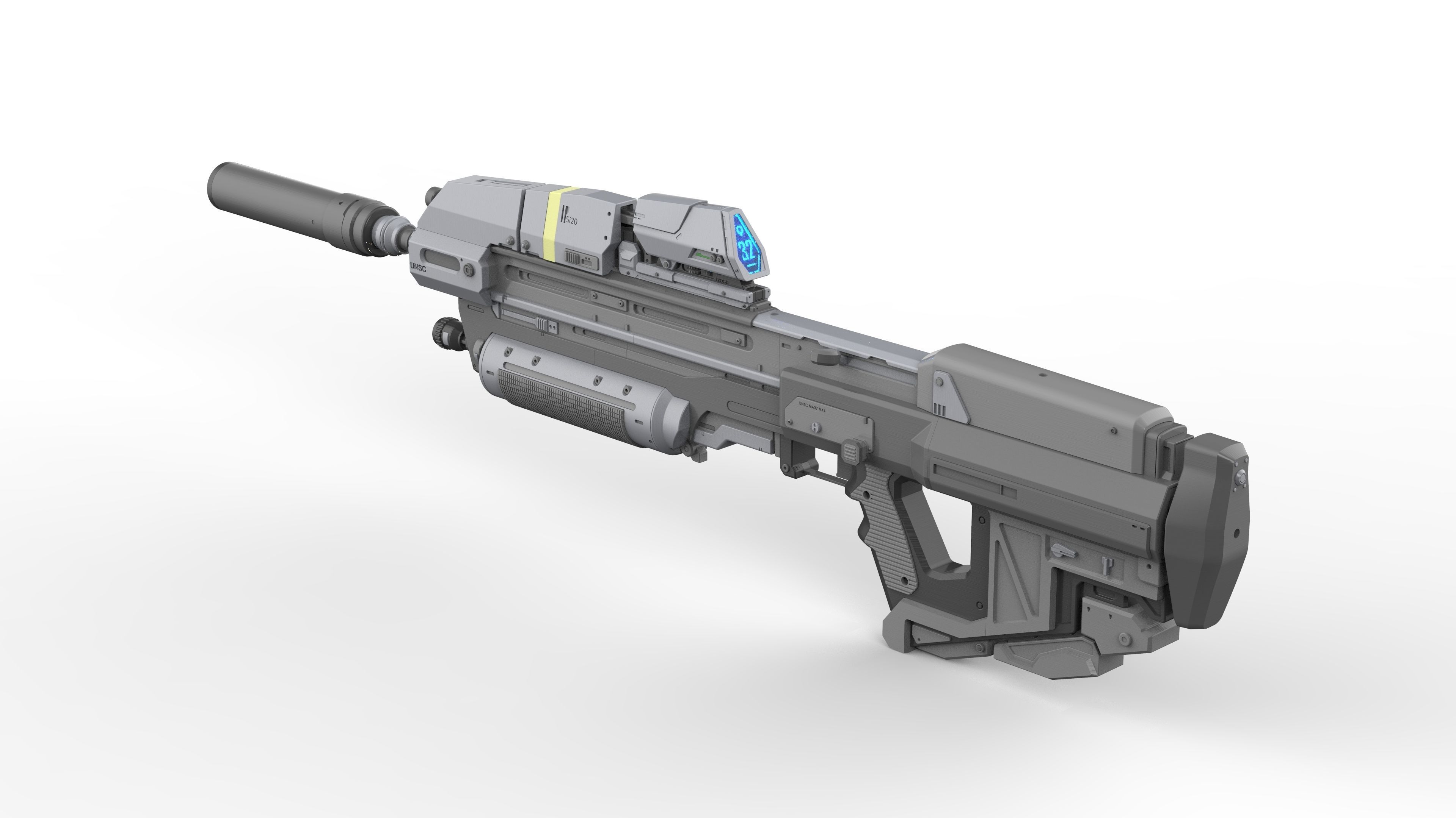 MA37 Cannon - Halo - Printable 3d model - STL 3D print model_2
