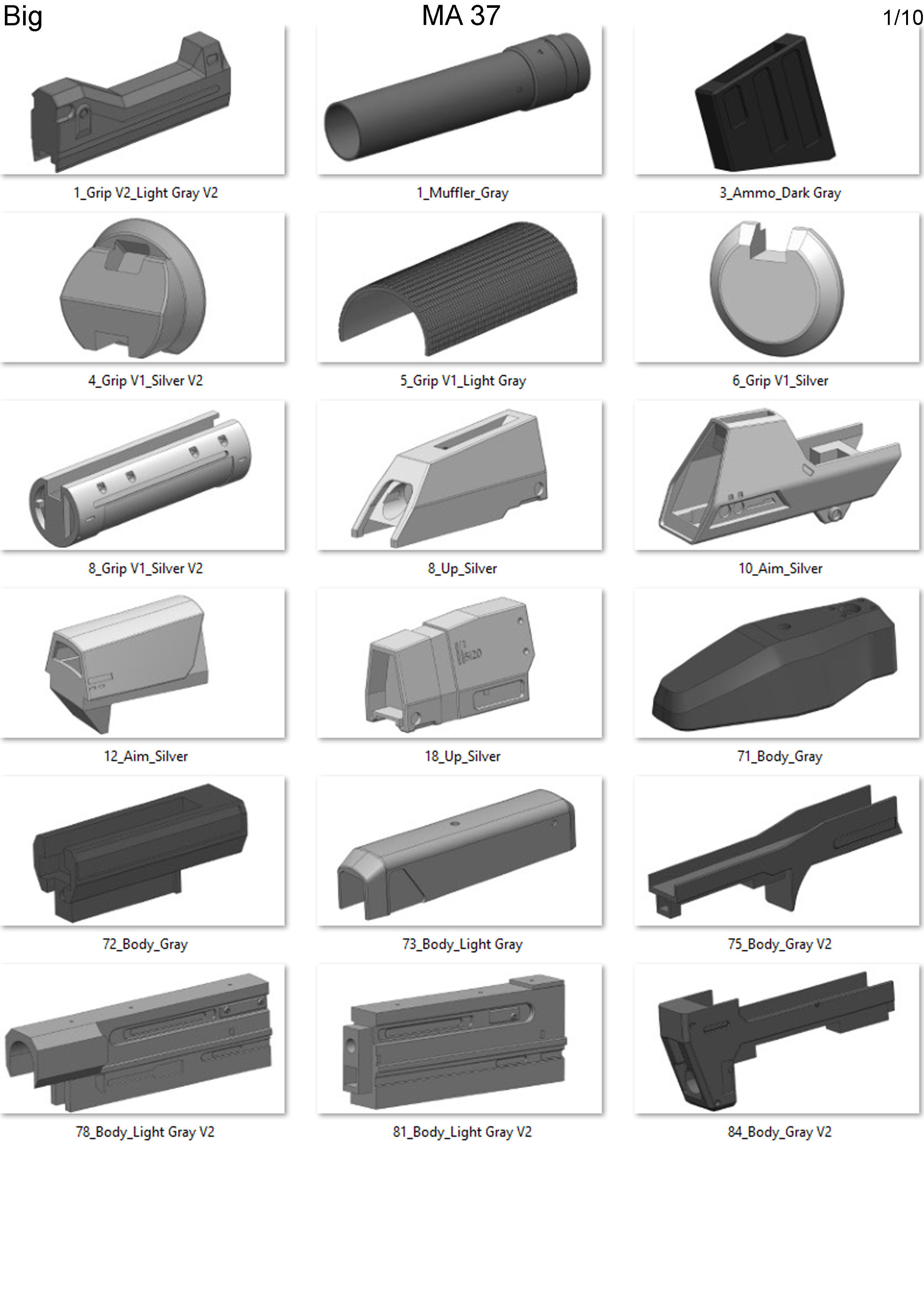 MA37 Cannon - Halo - Printable 3d model - STL 3D print model_21