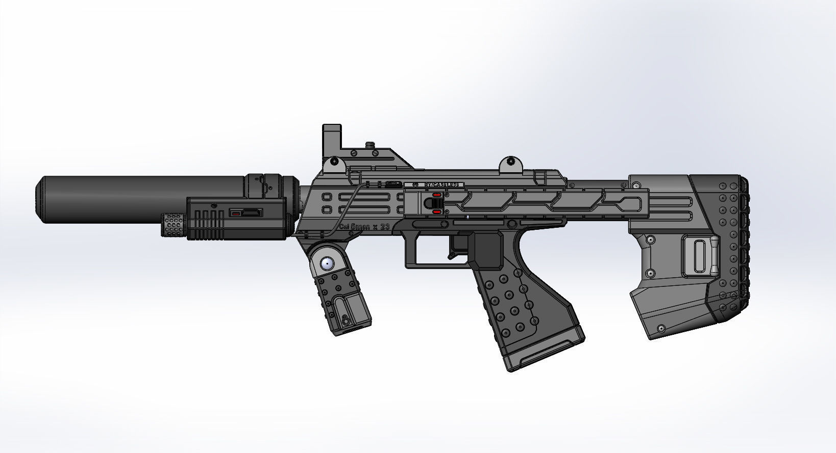 M7 Cannon - Halo - Printable 3d model - STL 3D print model_24