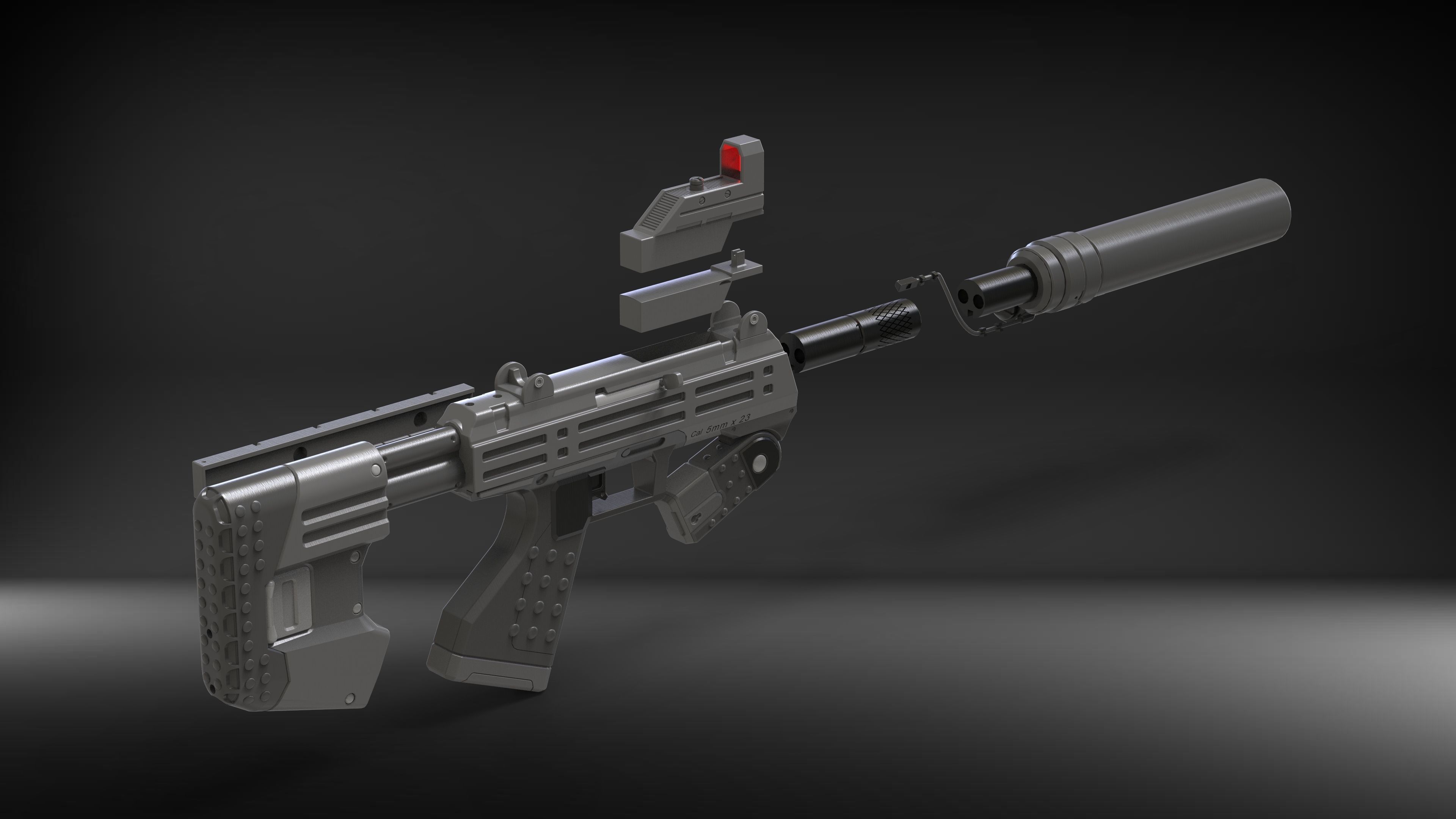 M7 Cannon - Halo - Printable 3d model - STL 3D print model_20