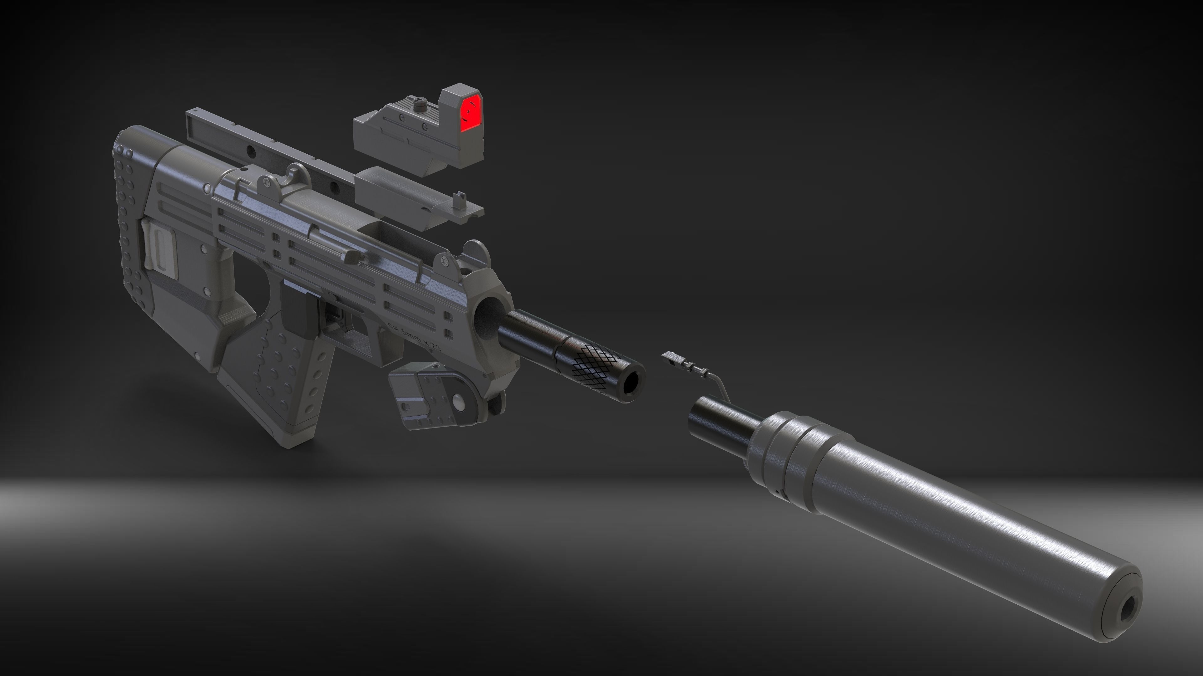 M7 Cannon - Halo - Printable 3d model - STL 3D print model_23