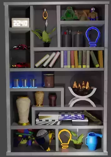 home shelving with 3d models rack 3D model