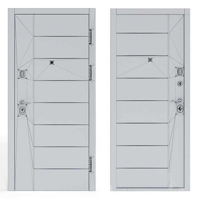 Modern front door 2 3D model_2