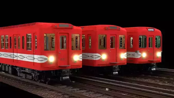 Mitsubishi Eidan Series 700 Subway Train 3D model