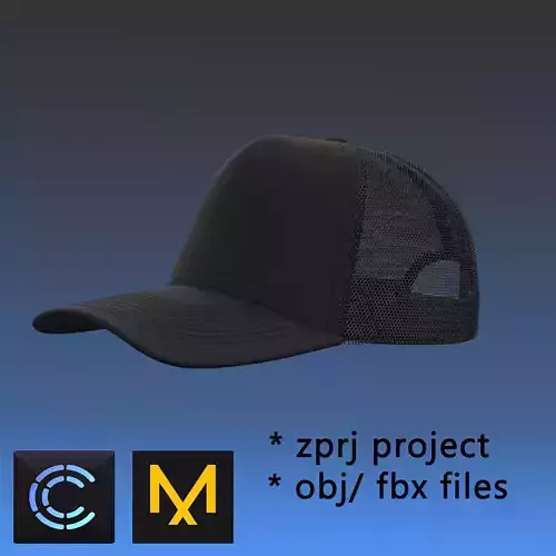 Baseball Cap Trucker 3D model